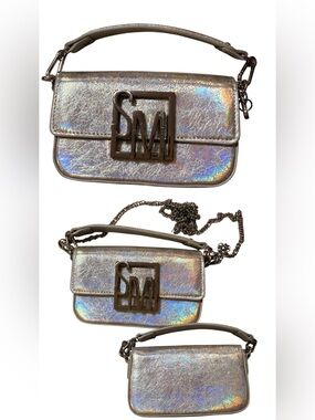 Steve Madden Iridescent Silver Mini Crossbody Bag